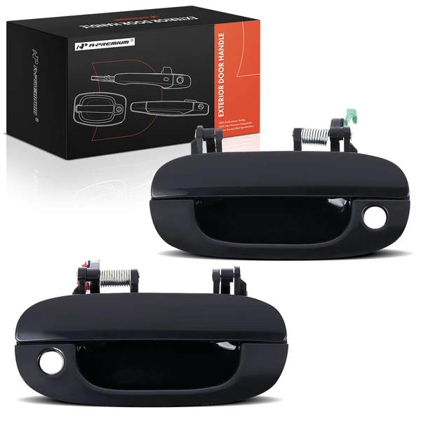 2 Pcs Front Black Exterior Door Handle for 1994-2002 Dodge Ram 2500