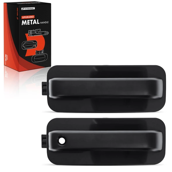 2 Pcs Front Upgraded Metal Black Exterior Door Handle for Ford F-150 Power Lock