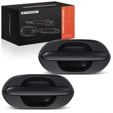 2 Pcs Rear Sliding Texture Black Exterior Door Handle