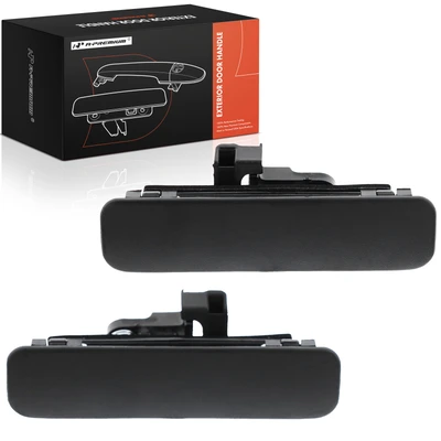 2 Pcs Front Black Exterior Door Handle