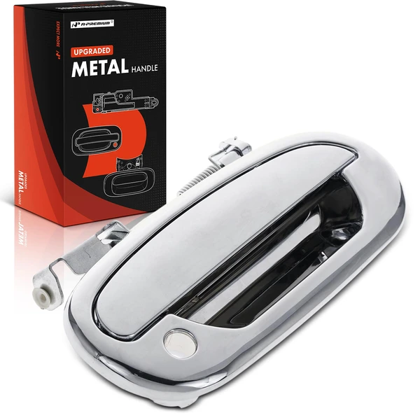 Front Passenger Upgraded Metal Exterior Door Handle with Keyhole for Ford F150 Lincoln