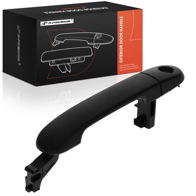 Front Driver Texture Black Exterior Door Handle & Cover with Keyhole
