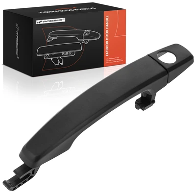 Black Exterior Door Handle with Keyhole