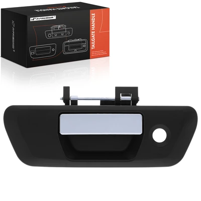 Textured Black Tailgate Handle with Keyhole