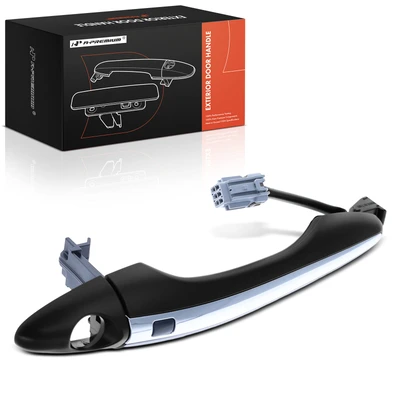 Front Driver Black & Chrome Exterior Door Handle