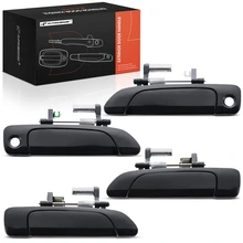 4 Pcs Front & Rear Smooth Black Exterior Door Handle