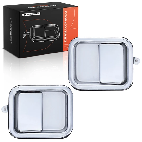 2 Pcs Front Chrome Exterior Door Handle for Jeep Wrangler YJ 87-95 CJ7 Scrambler