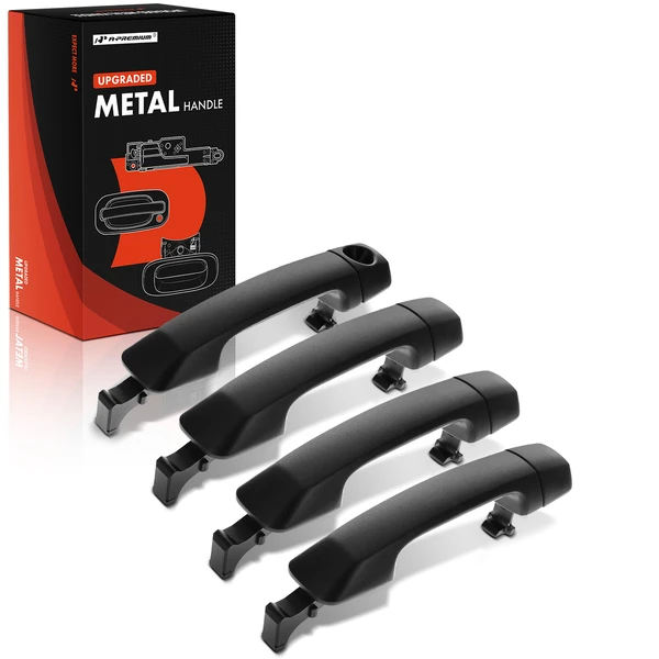 4 Pcs Upgraded Metal Front & Rear Exterior Door Handle for Toyota Tundra Sequoia