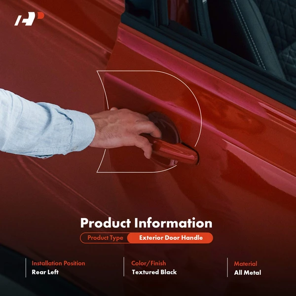 Upgraded Metal Rear Driver Exterior Door Handle for Toyota Camry 4Runner Tacoma