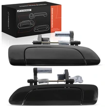 2 Pcs Rear Smooth Black Exterior Door Handle