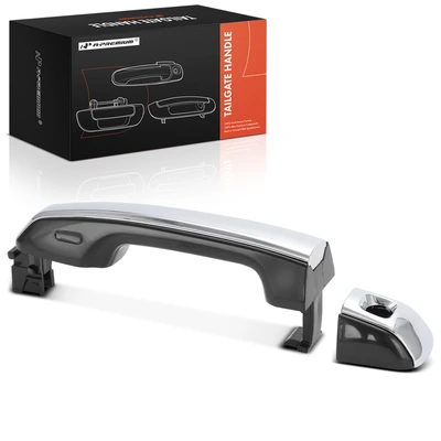 Front Driver Black Exterior Door Handle with Keyhole