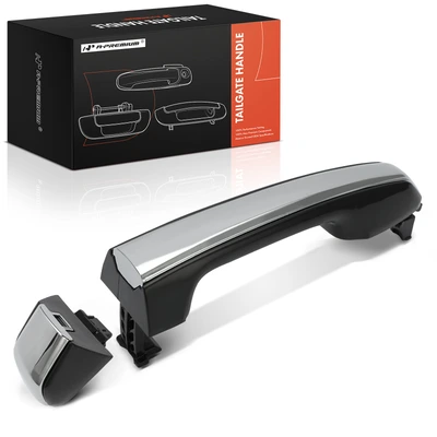 Rear Driver or Passenger Black & Silver Exterior Door Handle