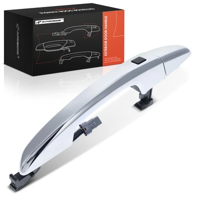 Front Passenger Chrome Exterior Door Handle without Keyhole