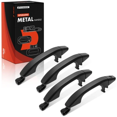 4 Pcs Front & Rear Upgraded Metal Exterior Door Handle & Cover
