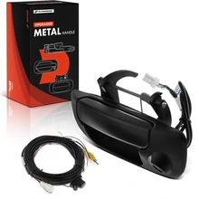 Upgraded Metal Tailgate Handle with Camera Hole Black