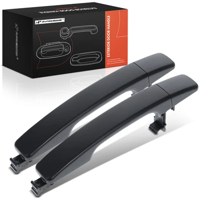 2 Pcs Rear Primed Black Exterior Door Handle