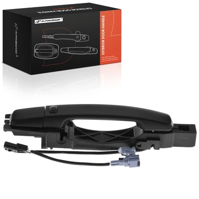 Front Passenger Black Exterior Door Handle with Sensor