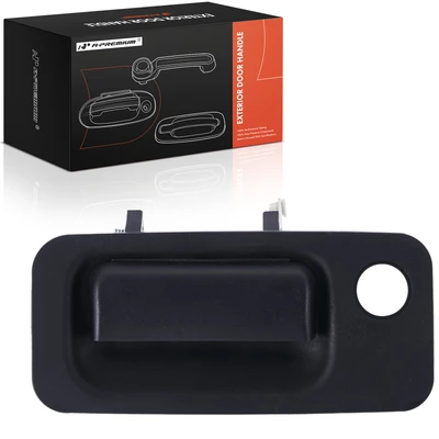 Front Driver Black Exterior Door Handle with Keyhole