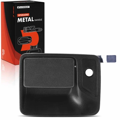 Front Driver Black Upgraded Metal Outside Handle with Keyhole
