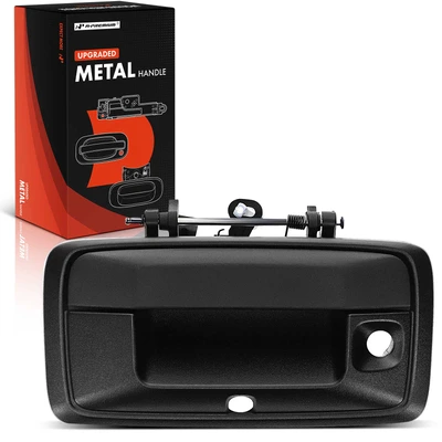 Rear Upgraded Metal Tailgate Texture Black Handle with Keyhole & Camera Hole