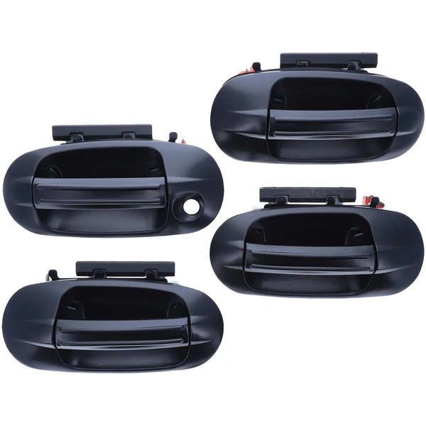 4 Pcs Front & Rear Texture Black Exterior Door Handle for 2003-2017 Ford Expedition