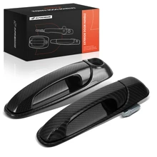 2 Pcs Front Exterior Door Handle Carbon Fiber Look for 2004-2009 Dodge Durango