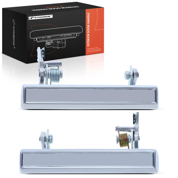 2 Pcs Front Driver Chrome Exterior Door Handle for Chevrolet Impala Malibu GMC