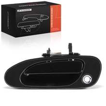 Front Driver Smooth Black Exterior Door Handle with Keyhole