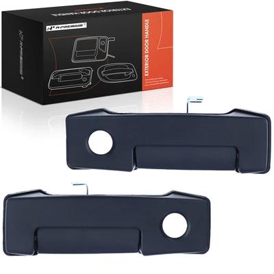 2 Pcs Rear Texture Black Exterior Door Handle