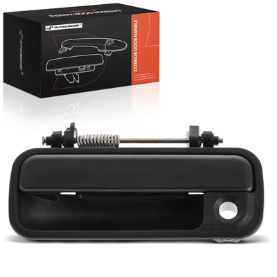 Front Driver Black Exterior Door Handle with Keyhole