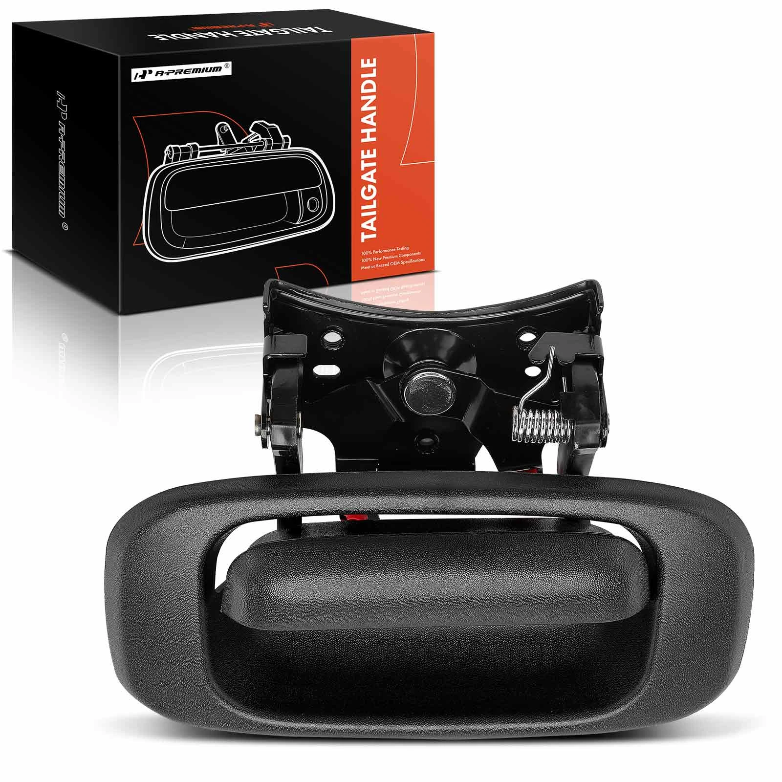 The A-premium One Set Textured Black Tailgate Handle Latch with Bezel for Chevy GMC Sierra 1500 Image 