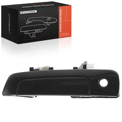 Front Driver Black Exterior Door Handle with Keyhole