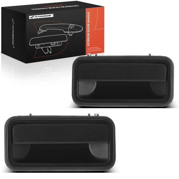 2 Pcs Rear Black Exterior Door Handle for 1999-2000 Chevrolet C2500