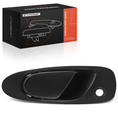 Front Driver Texture Black Exterior Door Handle with Keyhole