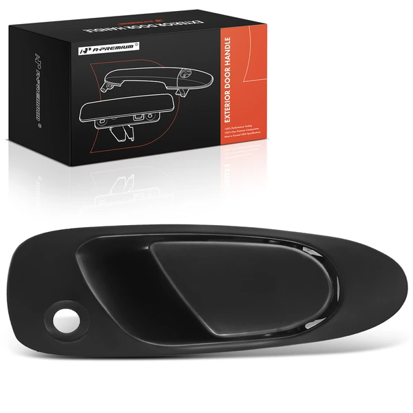 Front Passenger Texture Black Exterior Door Handle with Keyhole for Honda Civic