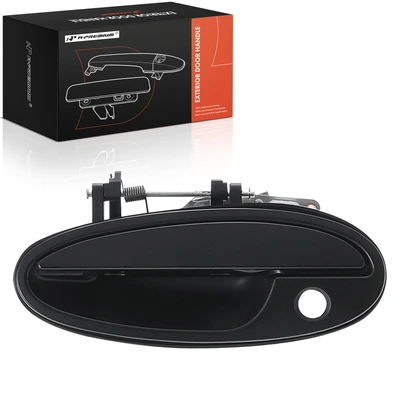 Front Driver Black Exterior Door Handle with Keyhole