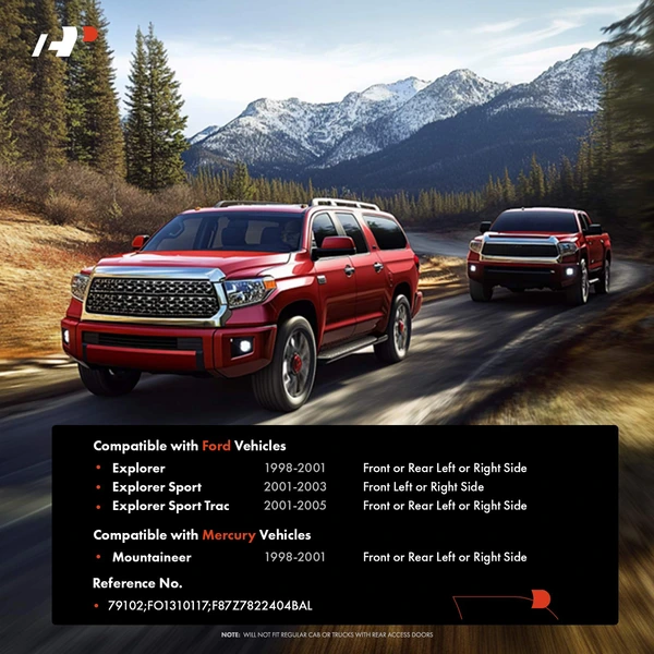 Smooth Black Exterior Door Handle for Ford Explorer