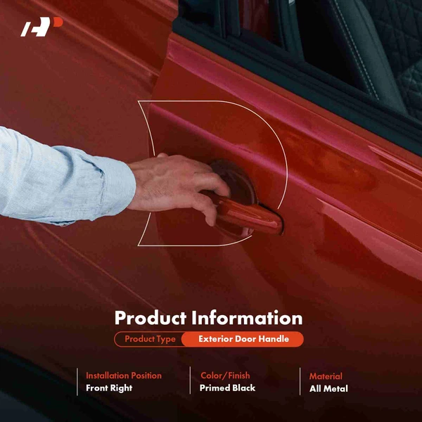 Front Passenger Pro Version All Metal Exterior Door Handle for Toyota Tacoma 2016