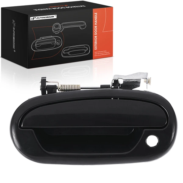 Front Driver Black Exterior Door Handle with Keyhole for Ford Expedition 99-02