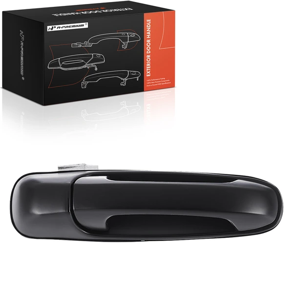 Front Passenger Smooth Black Exterior Door Handle for 1999-2004 Jeep Grand Cherokee