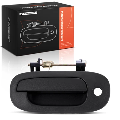 Front Driver Black Exterior Door Handle with Keyhole