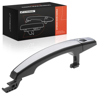 Front Driver Chrome & Black Exterior Door Handle