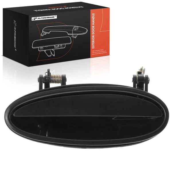 Rear Driver Black Smooth Exterior Door Handle for Chevrolet Classic Malibu Buick