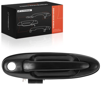 Front Driver Black Exterior Door Handle with Keyhole
