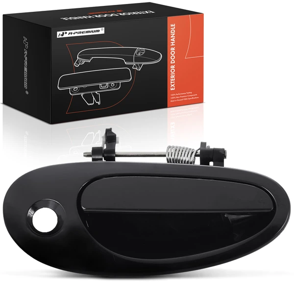 Front Passenger Black Exterior Door Handle with Keyhole for 2000-2002 Chrysler Neon