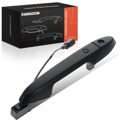 Front Driver Primed Black Exterior Door Handle with Keyhole