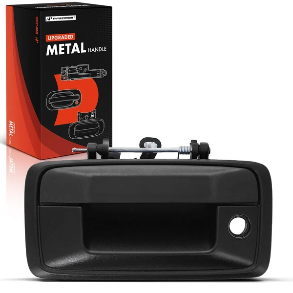 Rear Upgraded Metal Tailgate Black Handle with Keyhole for 2016-2018 GMC Sierra 1500