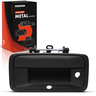 Rear Upgraded Metal Tailgate Black Handle with Keyhole & Camera Hole
