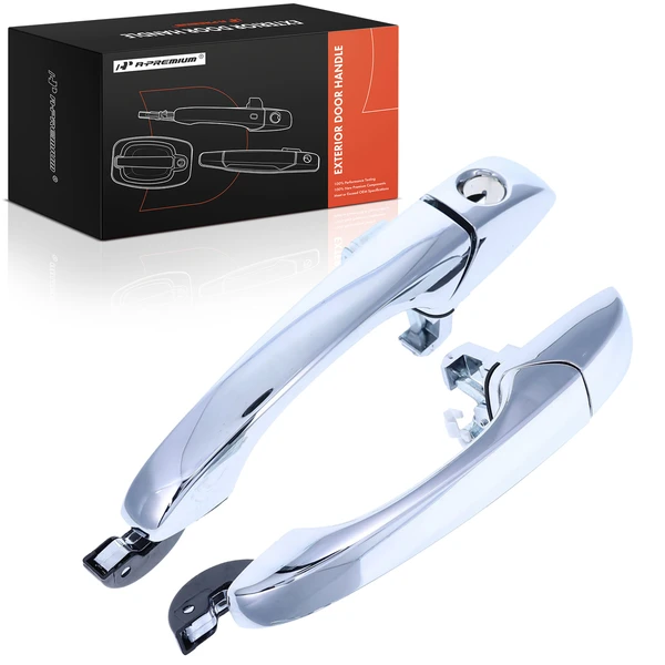 2 Pcs Front Chrome Exterior Door Handle for 2012-2015 Ram C/V