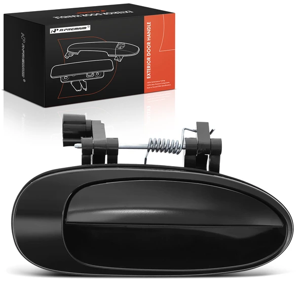 Rear Passenger Smooth Black Exterior Door Handle for 1998-2001 Kia Sephia